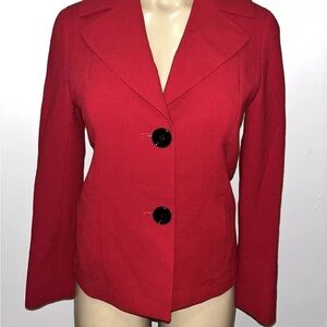 Lafayette 148 New York Red Blazer Jacket Lined Size 0 Classy